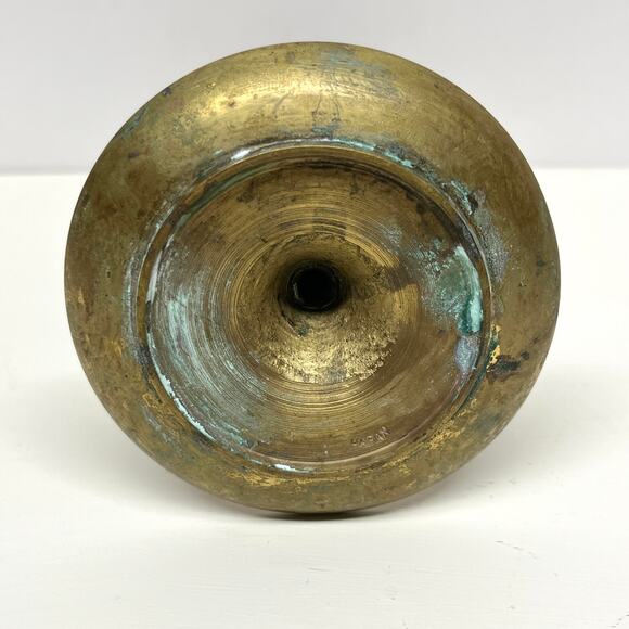 Rustic Brass Classic Candlestick Holder - Picture 5 of 5